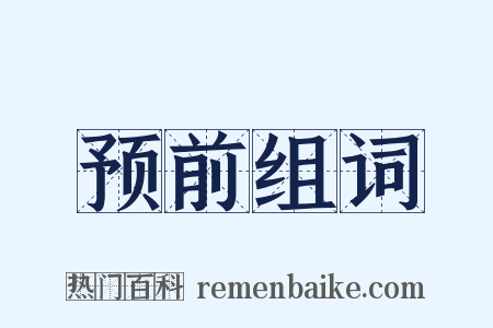 预前组词是什么意思的图片